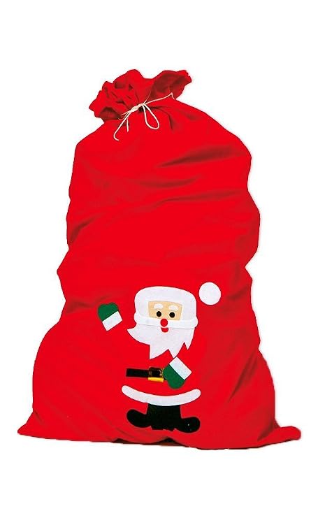 Iden 8580196 Sacco Di Babbo Natale In Feltro Ca 90 X 60 Cm Colore Rosso