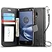 J&D Case Compatible for Moto Z Force Droid Case, Wallet Stand Slim Fit Heavy Duty Protective Shock Resistant Flip Cover Wallet Case for Motorola Moto Z Force Droid Wallet, Black