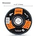 KSEIBI Zirconia Corundum 4 1/2 Inch Flap Disc Sanding Grinding Wheel (Grit #40, Blue)