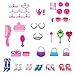 Barbie Doll Clothes Set, Include Doll Clothes Party Grown Outfits +  Dolls Accessories Shoes Bags Necklace Mirror Hanger Tableware for Girl Birthday Christmas Gift