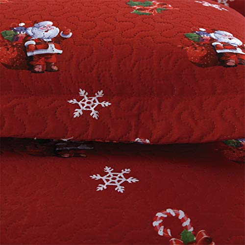 Oliven Christmas Pillowcases Standard Size Set of 2,Red Christmas Santa Cartoon Pillow Cases Standard/Queen Size Christmas Home Decor - Thumbnail 3