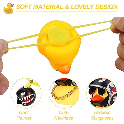 2 Pack Duck Bike Bell, Shining Duck Bicycle Horn Rubber Duck Handlebar