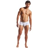Cocksox Men's Semi-Sheer Contour Pouch Trunk CX68LUX (Bianco, Large)