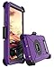 Dailylux Shockproof Case for Samsung Galaxy Note 8, Rugged Heavy Duty Hybrid Holster Rotating Swivel Protective Bumper Kickstand Cover with Belt Clip, Purple + Black