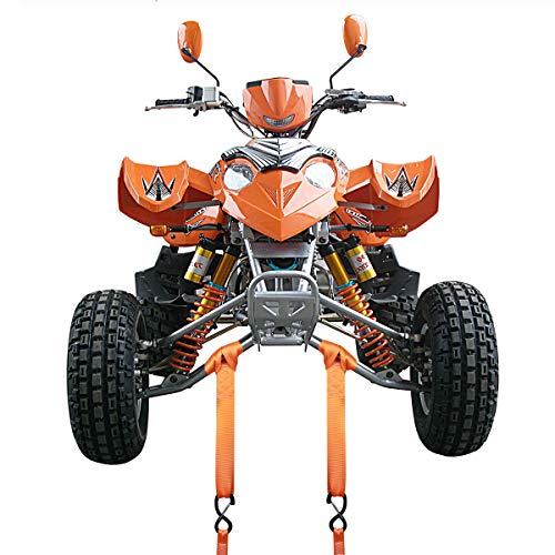 JCHL Soft Loops Tie Down Straps (4pk) 12,000lbs Max Strength 18"X1.7" Heavy Duty Motorcycle Tie Downs for use with Ratchet Strap - Secure Trailering of Motorcycles, Kayak, Jeep, ATV, UTV - Thumbnail 6