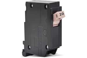 GAOERFU 120 1-Pole 20-Amp Circuit Breaker, Type 3/4-Inch Plug-On Molded Case Circuit Breaker, Thermal Magnetic Protection, 10 KAIC, 120/240V, fit for Load Centers