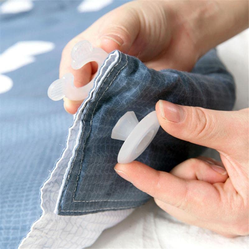 Raguso 4Pcs Quilt Fixing Clip Duvet Cover Clips Sheet Holder Cover Gripper Fastener for Sheet Mattress Sofa Covers Non SlipHome textiles
