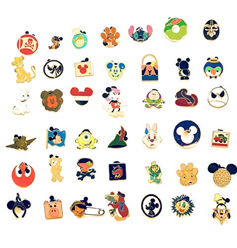 Disney Pins, Disney BOYISH Trading Pins,Disney Trading Pin Lot Disney Starter Set Pins - No Doubles - 100% Trade-able Guaranteed