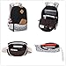 School Backpacks for Teen Girls Bookbags Lightweight Canvas Backpack Schoolbag Set (Black)