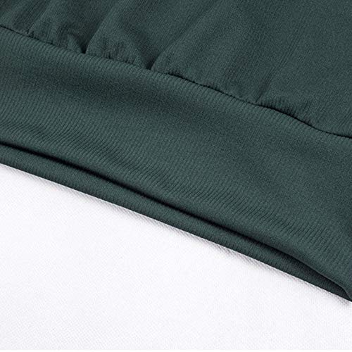 Dreamyth-Winter 2Pcs Women Solid Tracksuit Sweatshirt Regular Sleeve Long Pants Sport Lounge Wear Suit Sets (Army Green, S:Bust:98cm/38.6'')