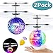Flying Ball, 2 Pack Kids Toys Remote Controller Helicopter Infrared Induction RC Flying Toys Rechargeable Light Up Ball RC Drone Toy for Boys Girls Valentines Day Birthday Gifts Indoor Outdoor Games