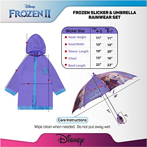 3 Disney+Frozen+Rainwear+Slicker+Umbrella
