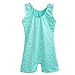 One-Piece Shiny Snowflake Bright Green Gymnastics Leotard Biketard for Little Girl,120(5-6Y),Green