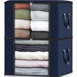 Fab totes 2 Pack Clothes Storage, Foldable Blanket
