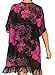 Lonatings Women Plus Size Chiffon Floral Swimsuit Cover up, One Size