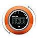 Digital Kitchen Timer, SUROY Electronic Totation Timers Disc Model Minute Second Count Up Countdown Large LCD Display Alarm Cooking Timer (Orange)