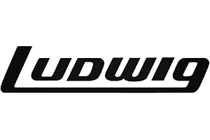 RELISTEP Genuine Ludwig 2.75" x 13" Bass Drum Vinyl Logo Sticker - BLACK, P0414B