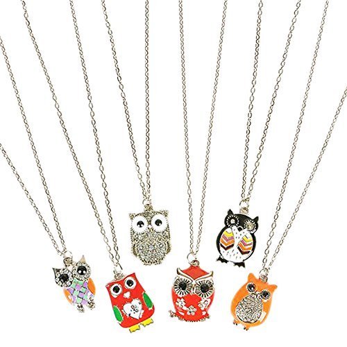 16" owl necklace assortment (6 per order)