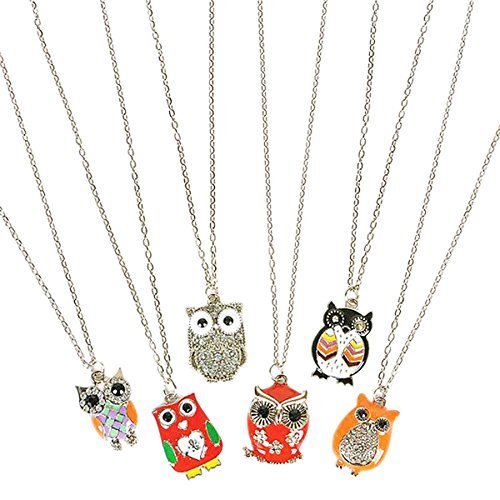 16" Owl Necklace Assortment (6 Per Order)