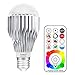 Yangcsl Remote Controlled A19 10W RGBW Color Changing LED Light Bulb, RGB + Daylight White, 60W Incandescent Bulb Equivalent, 120 Color Choice, E26 Medium Screw Base