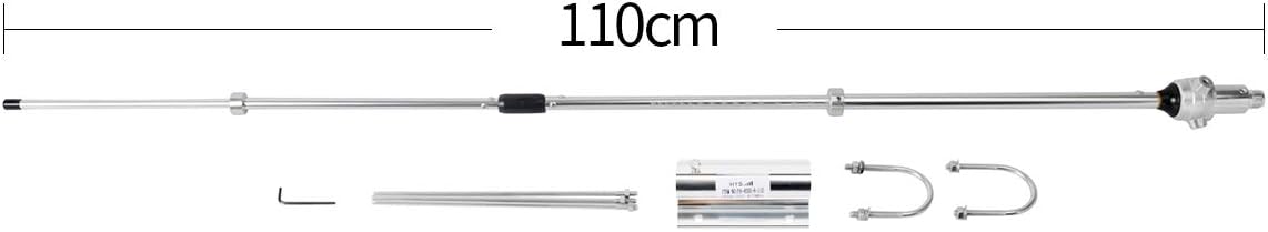 HYS 390-470Mhz UHF 6dBi 100W UHF-Female So239 Alterable Adjustable Frequency Aluminum Alloy Mobile Outdoor Base Antenna for Motorola Kenwood Icom Midland Mobile Transceiver Mobile Radio Repeater: GPS & Navigation