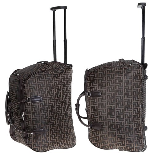 Trolley FASHION Rollreisetasche 54 cm / 60 Liter Reisetasche Trolly Koffer BRAUN