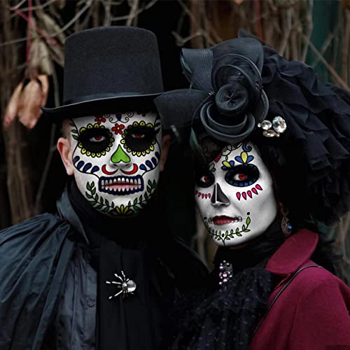 50% discount on Day of the Dead Face Tattoos, 9 Pack Día de Los Muertos