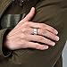 King Will NATURE 8mm Men's Tungsten Carbide Ring Brushed Dome Wedding Band with Wood Inner Comfort Fit
