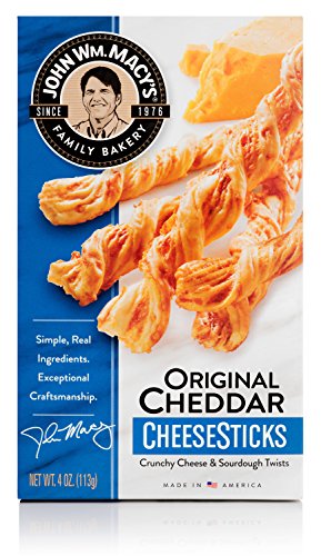 John Wm. Macy's CheeseSticks, Original Cheddar, 4 Ounce Box, Pack of 6