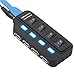 ONCHOICE USB Hub 4 Ports USB3.0 with On/Off Switch High Super Speed Adapter with Cable for Laptop PC