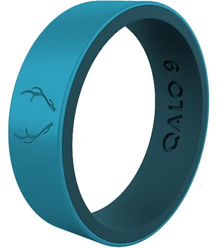 QALO Men's Metallic Forged Rubber Silicone Ring Size