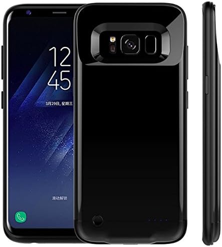 ANIKOV-06 For Galaxy S8 Plus Aluminium alloy Battery Case , 5200mAh Extra Slim Protective Rechargeable Charging External Backup Power Bank Cover for Samsung Galaxy S8 Plus (Shiny Black)
