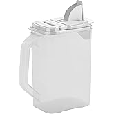 Buddeez Kitchen Pantry Container - Easy Grip Handle for Mess Free Use | Clear container for easy visibility, Easy-grip handle, Easy-pour spout, For flour, sugar, cereal, rice and dry goods