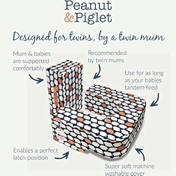 peanut and piglet twin breastfeeding pillow