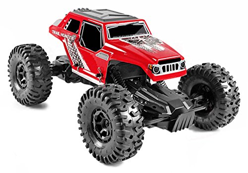danchee Trail Hunter 1/12 Scale Remote Control Rock Crawler Off Road Truck Toy, Red