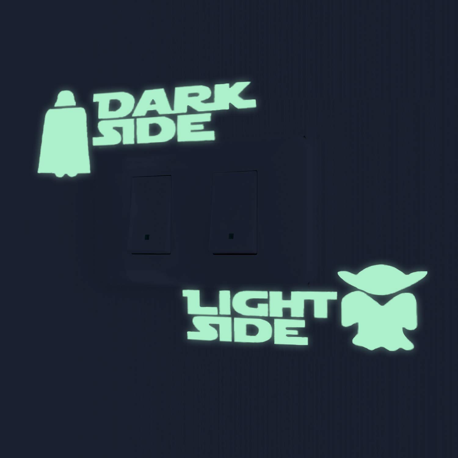 Wall Stickers Glow in The Dark. Decorative Vinyl for Plug or Switch Star Wars - Star Wars. Stickers fluorescents. Bright Sheets