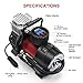 Portable Digital Tire Inflator – GOOLOO Electric 12V DC 150 PSI Auto Air Compressor Pump with Preset Pressure Shut Off Gauge and Emergency Light for Car Tyre, Motorcycle, Bicycle and Other Inflatable