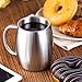 Stainless Steel Coffee Mug, Set of 2-13.5 oz Premium Double Wall Insulated Travel Mugs - Shatterproof, Dishwasher Safe, Comfortable Handle Cups for Tea, Beer