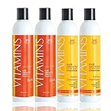 Natural Vitamins Hair Loss Shampoo Conditioner - Biotin and DHT Blocker Shampoo & Conditioner for Women and Men, Sulfate-Free Hair Growth Treatment for Thicker and Fuller Hair, 2 Pack
