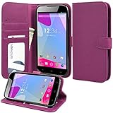 BLU Studio 6.0 HD D650a Case, Abacus24-7 BLU Studio 6.0 HD Wallet Case with Flip Cover, Stand and Pockets for ID, Credit Cards - Purple BLU Studio 6.0 HD D650a Flip Case