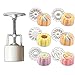 Bigear 50g 6 Styles Hand Made ice Moon Cake Mooncake Decoration Mold Mould Flowers Round DIY Tools (Moon Cake)
