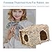 Tfwadmx Rabbit Grass House - Natural Hand Woven Seagrass Play Hay Bed, Hideaway Hut Toy for Bunny Hamster Guinea Pig Chinchilla Ferret