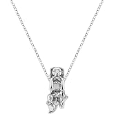 Bolenvi Dangling Dog Pendant Necklace, 925 Sterling Silver Jewelry, 16-22" Adjustable Chain, Pet Dog Charm Necklace for Women