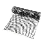 Lanlan 10x20mm Car Grill Grille Vent Mesh Aluminum Alloy Front Bumper Rhombic Grill Mesh Sheet black