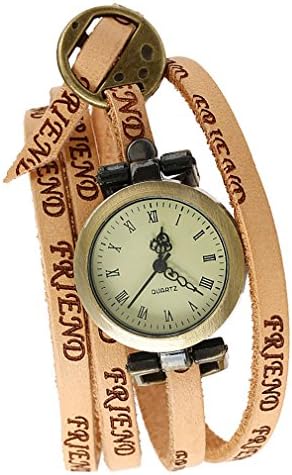 Leather Strap Women Watch Carved Bracelet Quartz Wristwatch Retro Vintage