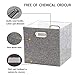 BAIST Fabric Storage Cubes,Fancy Big Collapsible Colored Linen Bed Drawer Storage Baskets Bins Organizers for playroom Books Toys-Set of 4,Gray …