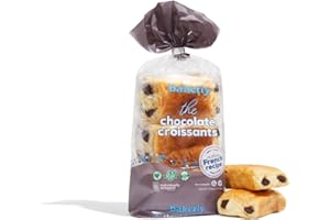 bakerly Chocolate Croissants with Real Chocolate, Non GMO, Free from Artificial Flavors & Colors, Pack of 4, 6-count (24 Total Chocolate Croissants)