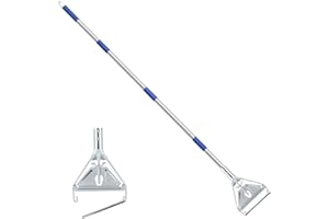 AOIAUTE Commercial Mop Handle Heavy Duty, 59" Industrial Mop Stick - Universal Metal Replacement Mop Pole for Home, Garage, Office, Workshop & Warehouse Floor Cleaning