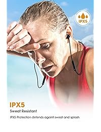 SoundPEATS Auriculares Bluetooth inalámbricos 4.1 Auriculares Bluetooth magnéticos ligeros con micrófono para auriculares in ear deportivos (8 horas de tiempo de reproducción, cancelación de ruido, resistente al sudor)