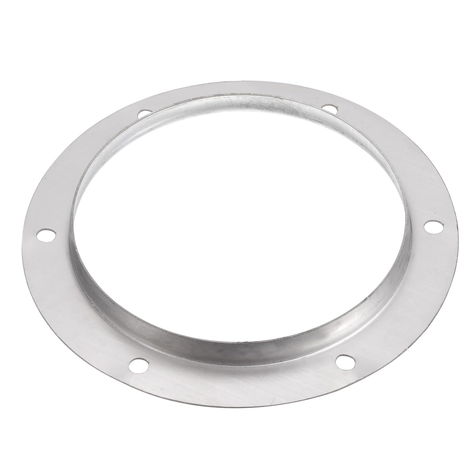 PATIKIL 6.4" Duct Connector Flange, Straight Pipe Exhaust Flange Stainless Steel Duct Mounting Plate for Heating Cooling Ventilation HVAC System